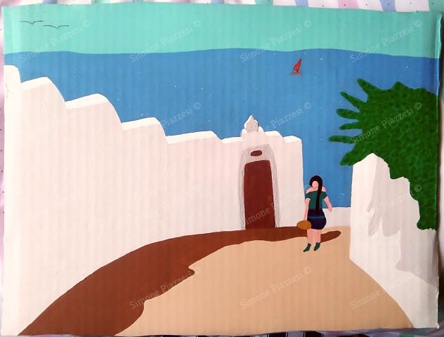 Quadro di Simone Piazzesi - LUNEDÌ MATTINA IN GRECIA (2022) - Foto 2
