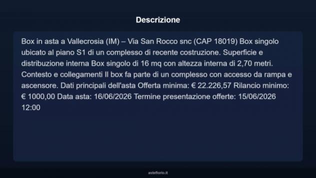 Immobile in asta di 16 m² in vendita a Vallecrosia - Foto 4