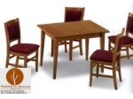 Mobili Rustici In Legno Country Tavolo 130x80x3 4 Gambe+4 Sedie Imbottite Nuovo