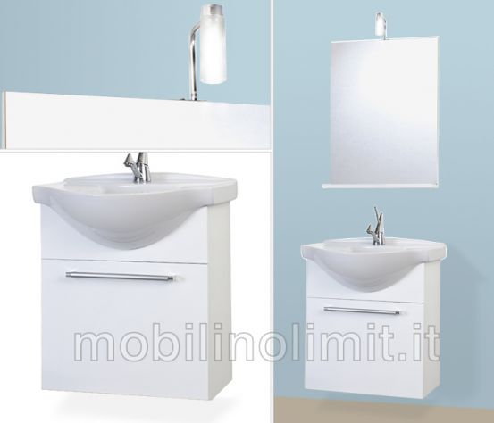 Mobile Bagno Sospeso - Bianco Lucido - Nuovo