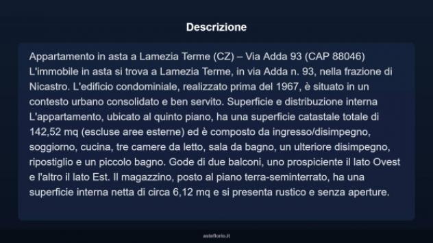 Immobile in asta di 142 m² con più di 5 locali in vendita a Lamezia Terme - Foto 4