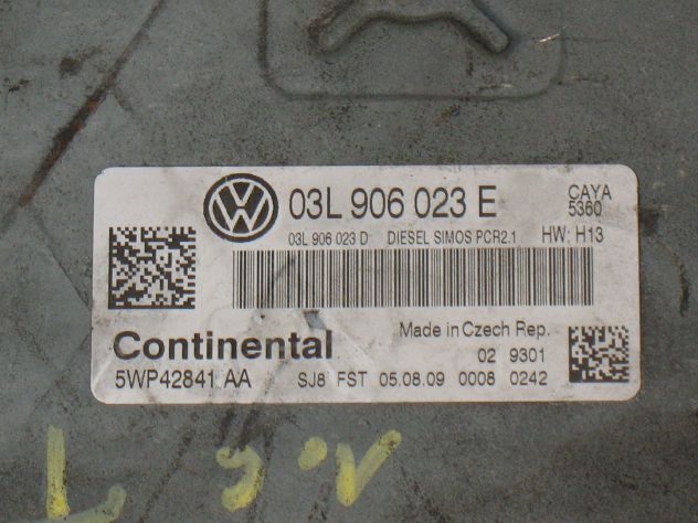 03L906023E ECU CENTRALINA GOLF POLO 1.6 PCR2.1 PCR21 HW13 5WP42841AA - Foto 2