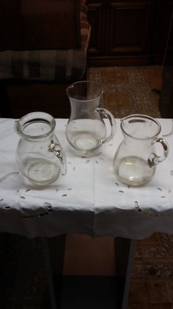 3 Caraffe da vino in vetro - Vintage