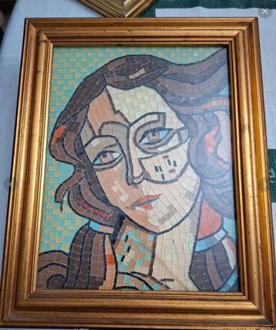 Mosaico In Vetro Raffigurante Donna