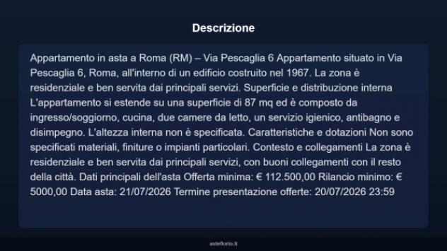Immobile in asta di 87 m² in vendita a Roma - Foto 3