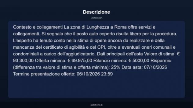 Immobile in asta di 56 m², box auto in vendita a Roma - Foto 6