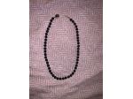 COLLANA IN OTTIME CONDIZIONI VINTAGE IN EMATITE NERA LUCIDA E ARGENTATA LUCIDA C