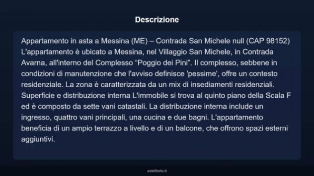 Immobile in asta di 74 m² con più di 5 locali e box auto in vendita a Messina - Foto 3