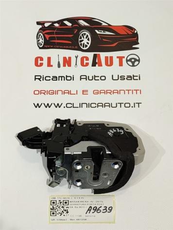 SERRATURA POSTERIORE DESTRA NISSAN Micra 7° Serie T72-14510 HR12DR (1016) - Foto 2