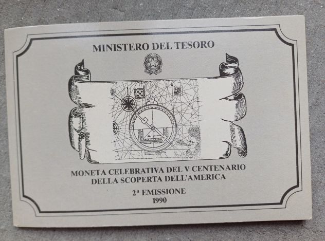 1990 Italy 500 lire " V Centenario Scoperta dell' America " 2° EMISSIONE. - Foto 6