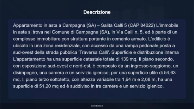 Immobile in asta di 139 m², box auto in vendita a Campagna - Foto 5
