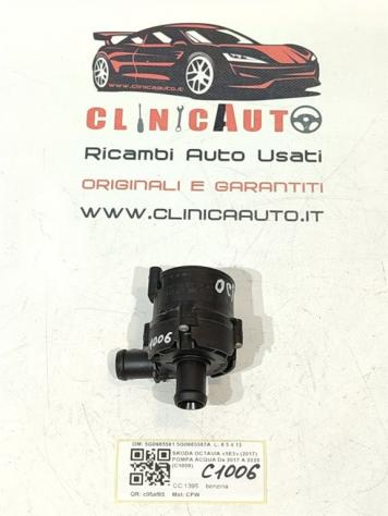 POMPA ACQUA SKODA Octavia Berlina 4° Serie 5G0965561 5G0965567A CPW bifuel/metano 1395 (12)