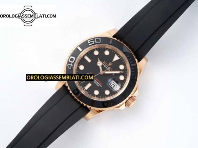 Rolex Replica YACHT-MASTER 126655 LUNETTA IN CERAMICA NERA BEST EDITION 1:1 SU CINTURINO OYSTERFLEX 3235 - Foto 2