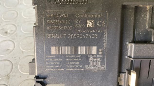 Lettore chiave avviamento Renault Clio 4 del 2016 (285904740R) - Foto 4