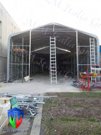 Tunnel Per Rimessaggio, Magazzino , Deposito 8 x 12 x 5,25 Mt. Telo Pvc 720 - Foto 5