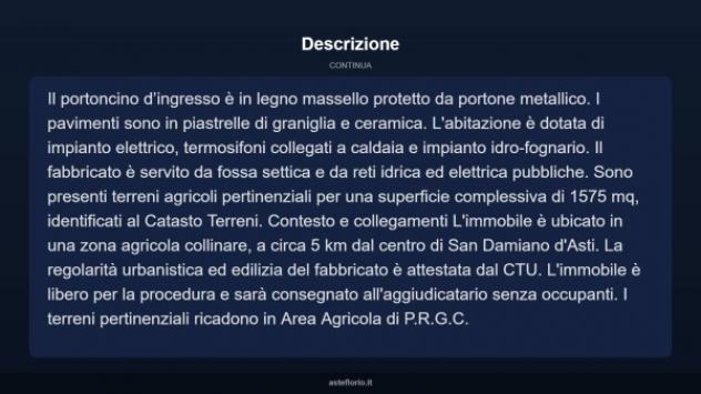 Immobile in asta di 167 m² con più di 5 locali in vendita a San Damiano d'Asti - Foto 13