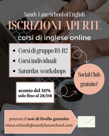 Corsi di inglese individuali online con docenti qualificate