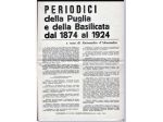 PERIODICI DELLA PUGLIA E DELLA BASILICATA DAL 1874 AL 1924