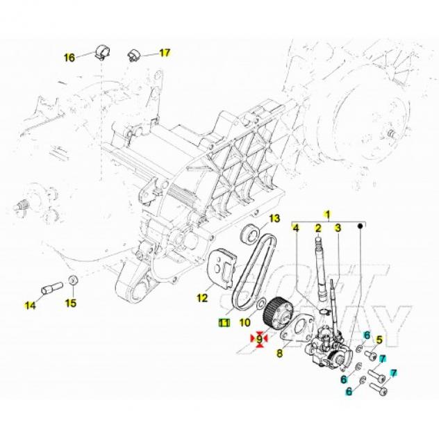Ingranaggio pompa olio scooter Piaggio da 41 denti 2898705 - Foto 5