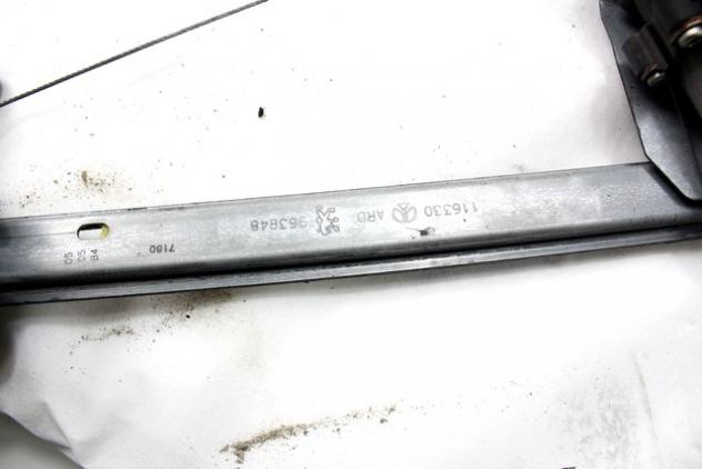 9638487180 MOTORINO MECCANISMO ALZA-VETRO ALZA-CRISTALLO PORTA POSTERIORE DESTRA PEUGEOT 307 SW 1.6 B 80KW 5M 5P (2004) RICAMBIO USATO 9224A4 - Foto 2
