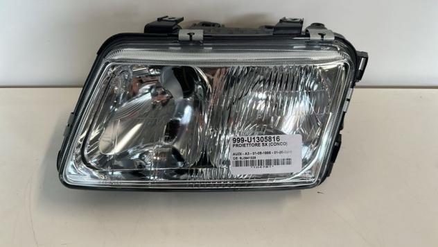 PROIETTORE SX (CONCO) 999-U1305816 Parti elettriche  Fanaleria  Proiettori  Proiettore ant. AUDI - A3 - 01-08-1996 - 01-09-2000
