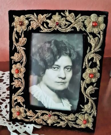 Coppia cornici   portaritratti vintage   rivestite in  velluto  nero - Foto 3