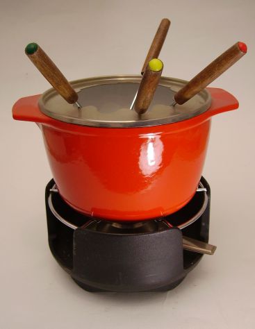Set Fonduta Bourguignonne in ghisa smaltata