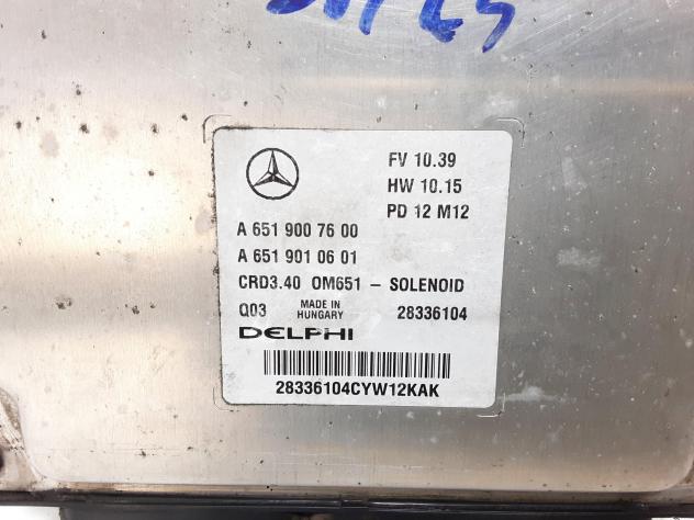 CENTRALINA MOTORE MERCEDES Classe B W246 2° Serie A6519007600 OM 651.901 Diesel 1800 (12) - Foto 4