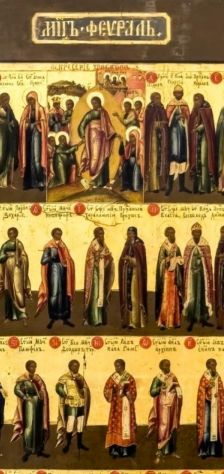 Antica icona russa  Menologio di Febbraio - Foto 4