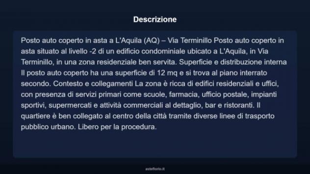 Immobile in asta di 12 m² in vendita a L'Aquila - Foto 4