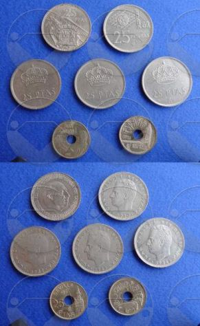 SPAGNA Lotto 21 Monete Pesetas - Foto 4