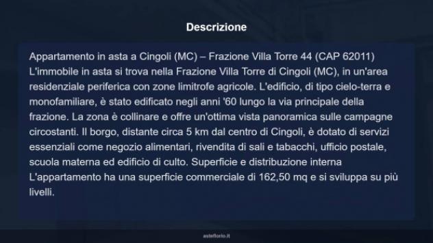 Immobile in asta di 162 m² con più di 5 locali e box auto in vendita a Cingoli - Foto 7