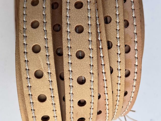 T27 Nastro in pelle a vegetale naturale per collari e bracciali Mt. 30 - Foto 5