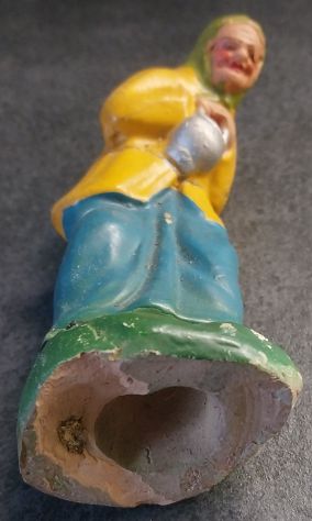 LOTTO 4 ANTICHE STATUINE PRESEPE PIEMONTESE ANNI 20-30 CM12 - Foto 3