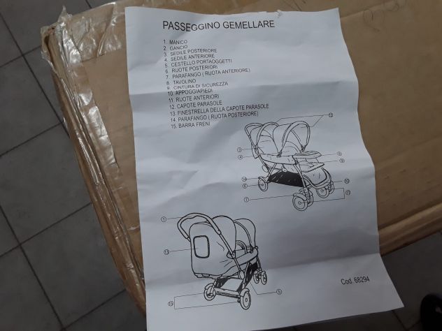 Passeggino gemellare Marca Chicco - Foto 6