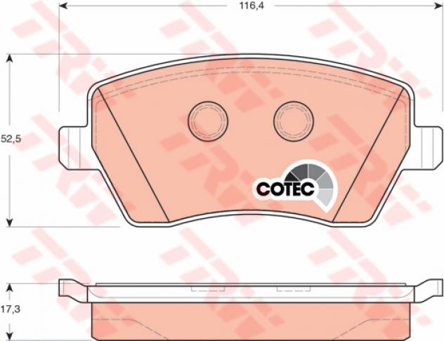 Trw Pattini Freno Nissan Micra (K129)-Clio Iii (05-) Gdb3332