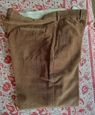 pantaloni in velluto rigato taglio classico tg 56 wolf fashion - Foto 5