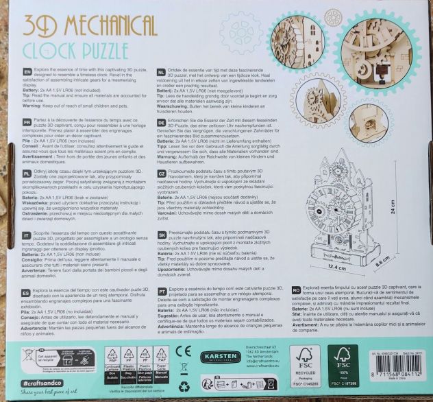 Orologio clock puzzle - Foto 2