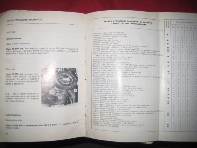 LIBRETTO USO E MANUTENZIONE AUTOBIANCHI A 112 E A112 70HP - Foto 5