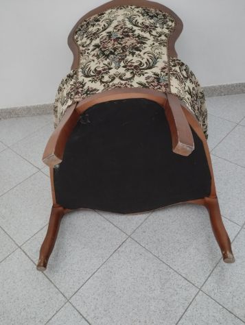POLTRONA DA CAMERA STILE LUIGI VINTAGE 73X70 H40 TOT. 105 - Foto 2