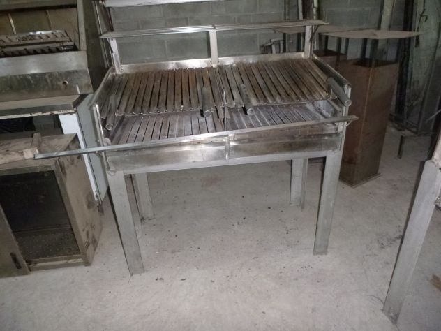 GRIGLIA A CARBONE IN ACCAIO INOX PROFESSIONALE - Foto 7