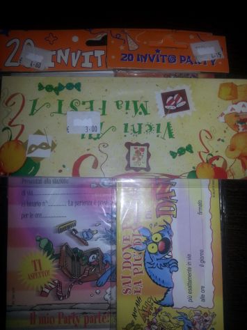13 CONFEZIONI NUOVE,SIGILLATE,DI INVITI PER FESTE/COMPLEANNI PER BAMBINI/ADULTI/ - Foto 9