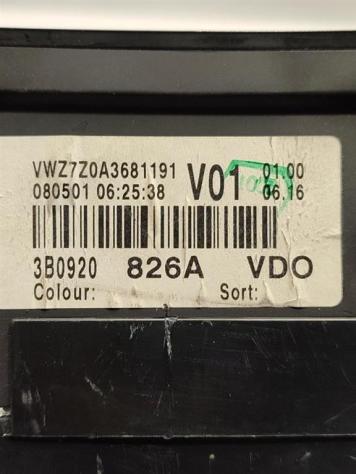 QUADRO STRUMENTI VOLKSWAGEN Passat Berlina 3° Serie 3B0920826A AVF (0005) - Foto 3