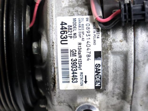 39034463 COMPRESSORE CLIMATIZZATORE CLIMA A/C OPEL INSIGNIA B SW 1.5 B 103KW 6M 5P (2018) RICAMBIO USATO - Foto 3