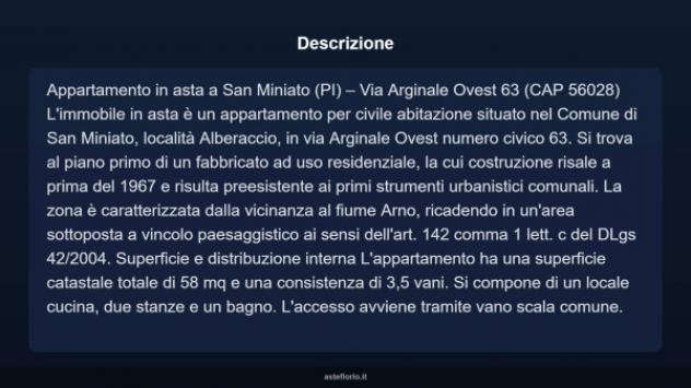 Immobile in asta di 58 m² in vendita a San Miniato - Foto 4
