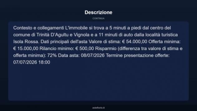 Immobile in asta di 58 m² in vendita a Trinità d'Agultu e Vignola - Foto 5