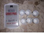 6 tazzine + vassoio Happy Christmas Happy New year