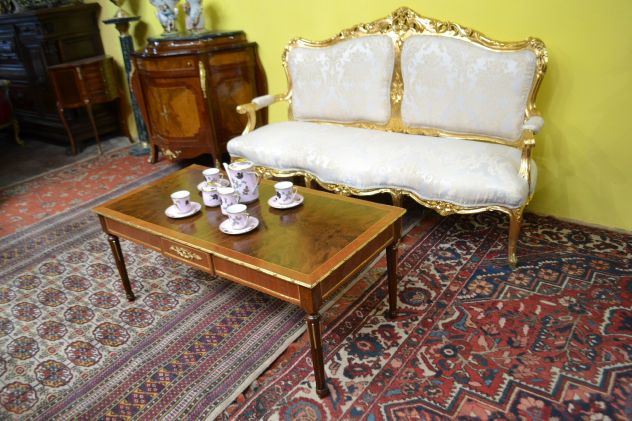 Tavolino da salotto stile Luigi XVI cm.119 - Foto 7