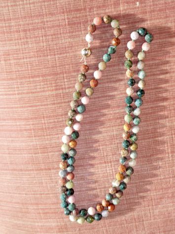 Collana chanel di Agata indiana naturale,taglio sferico sfaccettato.Nuova! - Foto 2