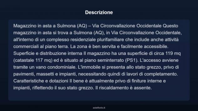 Immobile in asta di 119 m² in vendita a Sulmona - Foto 3